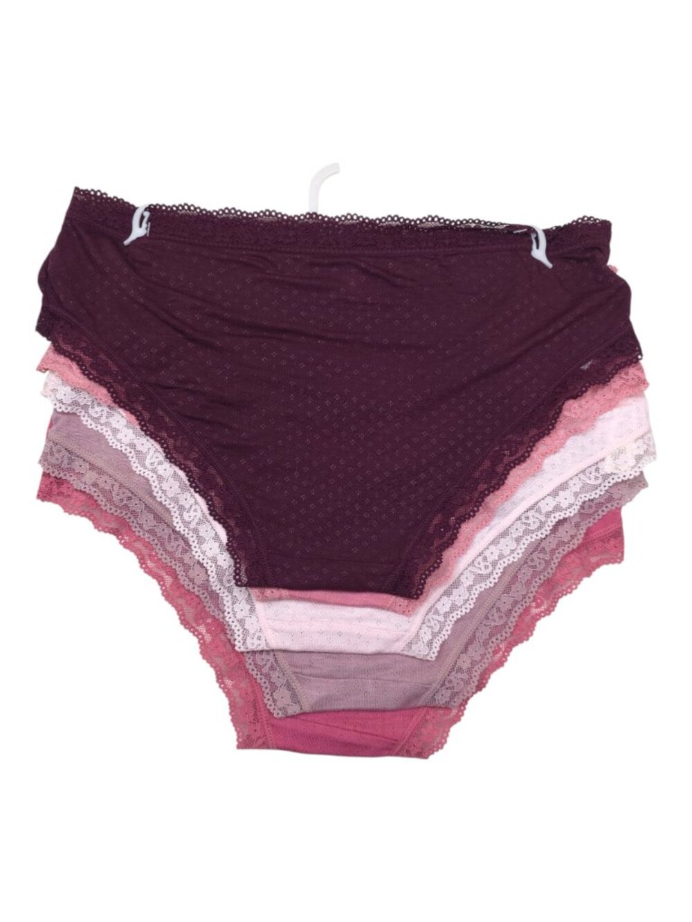 Laura Ashley Womens 5-Pack Super Soft Lace Trim Panties Briefs Size Large - Picture 3 of 15